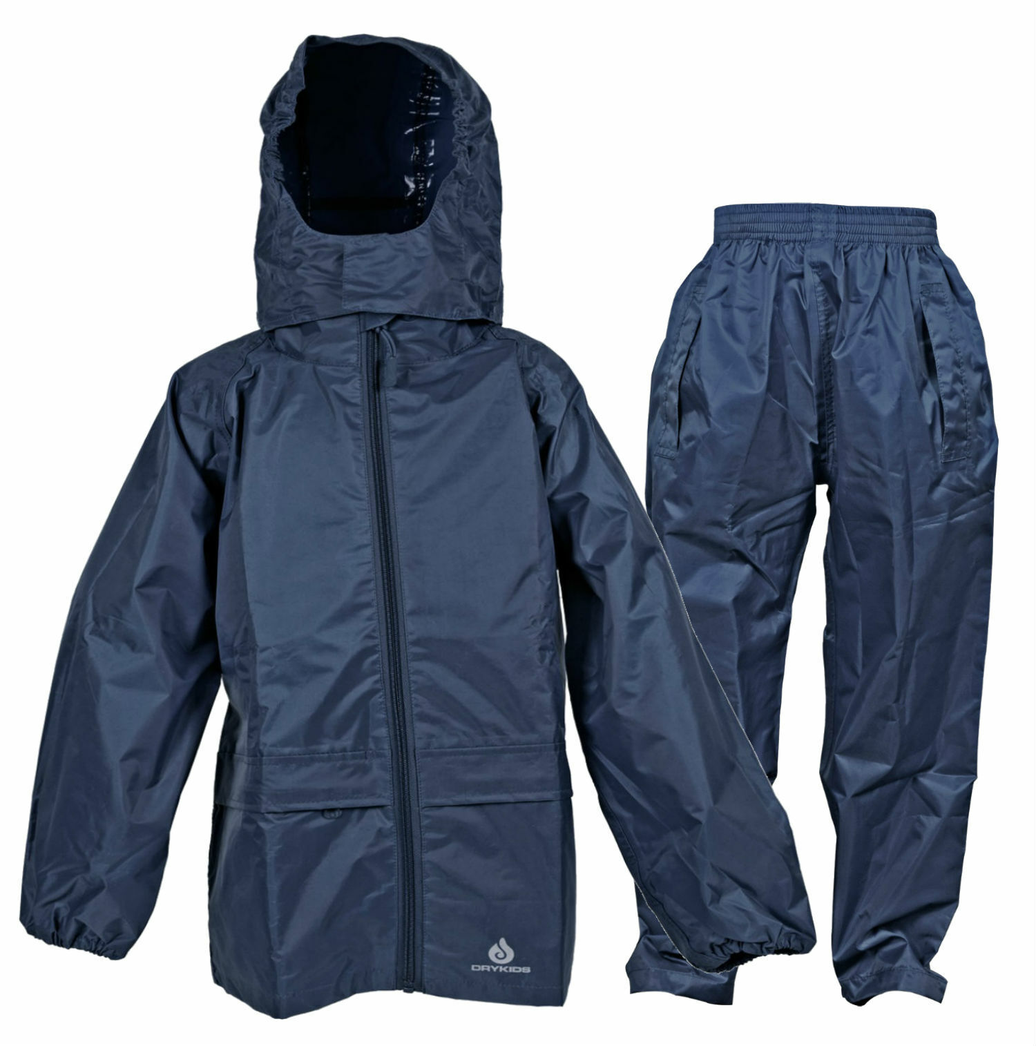 DRY KIDS Childrens Waterproof Jacket and Trouser Rain Suit Set Coat is